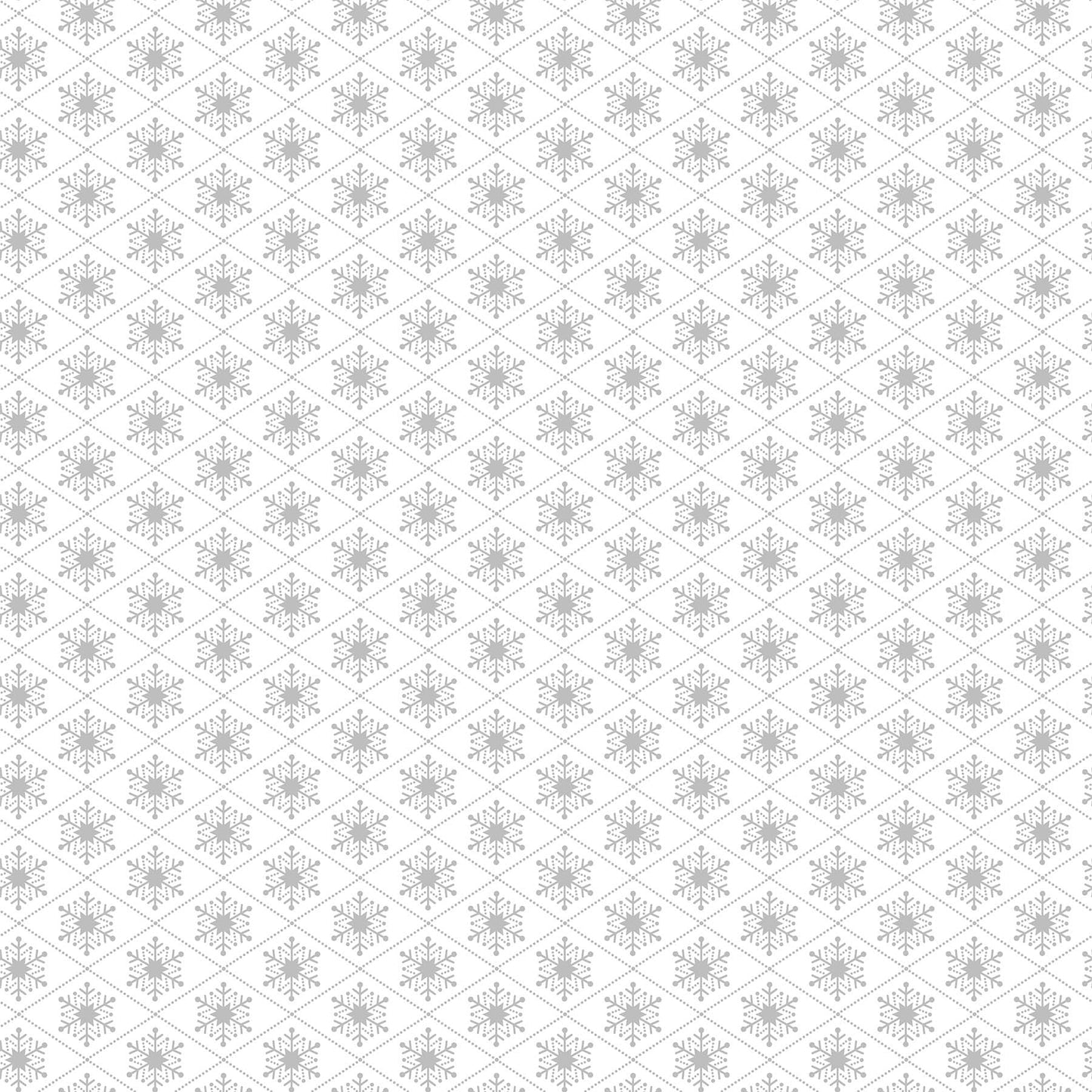 Winter Solstice - Snowflake Diamonds - (Half Yard Cut) Metallic Cotton Fabric by Patrick Lose Studios