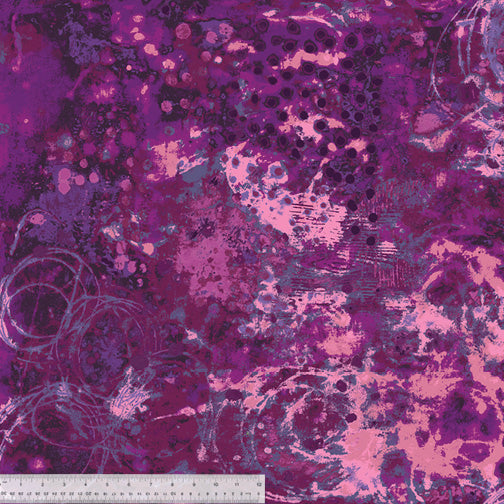 Marcia Derse Essentials (Half Yard Cut) - Spotted Graffiti, Spring Lilac - with Windham Fabrics