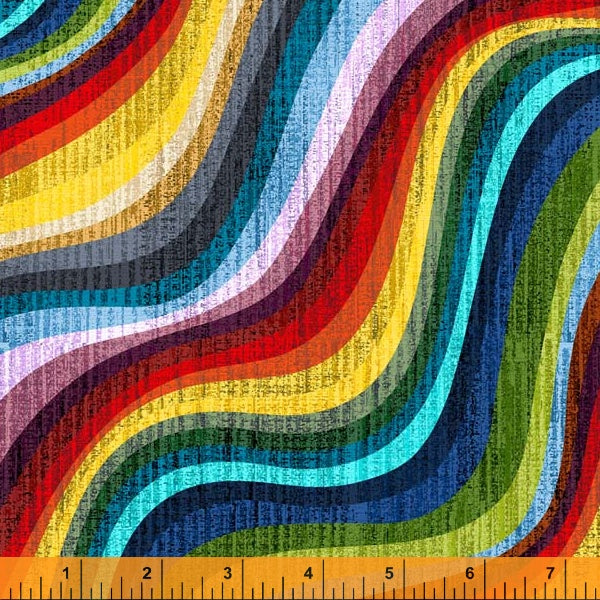 Terrain Wave - Digital Universe - 108" Quilt Back (Half Yard Cut) Cotton by Whistler Studios with Windham Fabrics