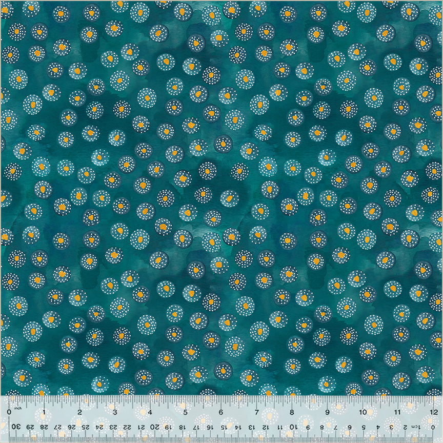 Ebb & Flow - Spritz, Aqua, (Half Yard Cut) Cotton by Essoldo Design with Windham Fabrics