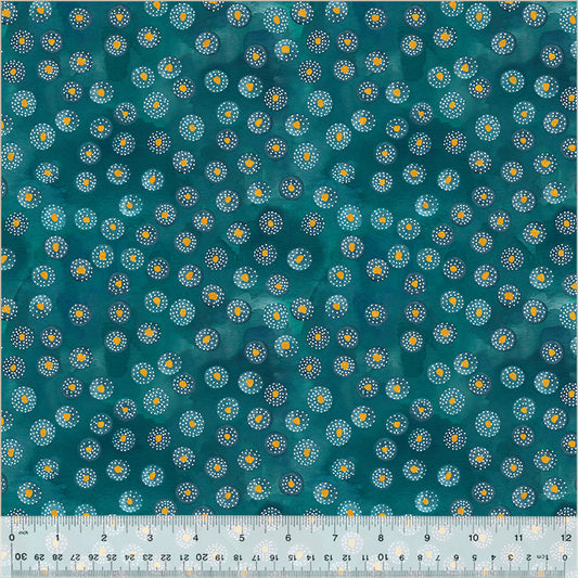 Ebb &amp; Flow – Spritz, Aqua, (Halber Yard Schnitt) Baumwolle von Essoldo Design mit Windham Fabrics