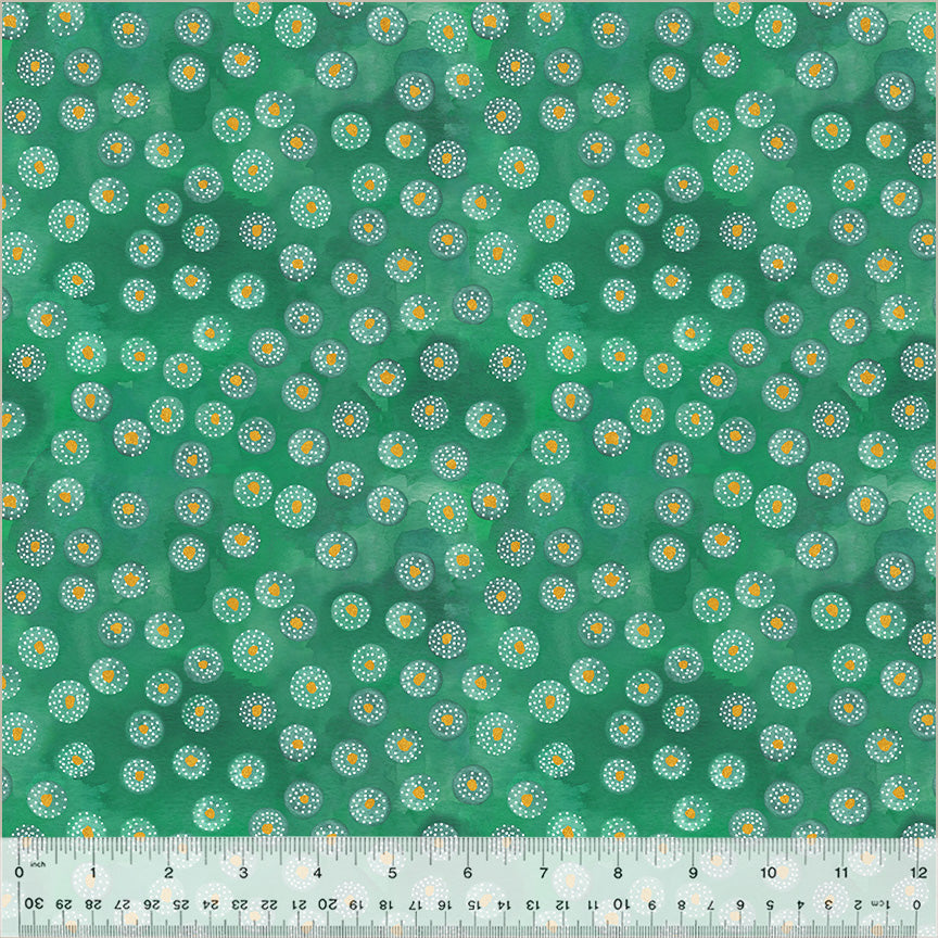 Ebb &amp; Flow – Spritz, Jade, (Halber Yard Schnitt) Baumwolle von Essoldo Design mit Windham Fabrics