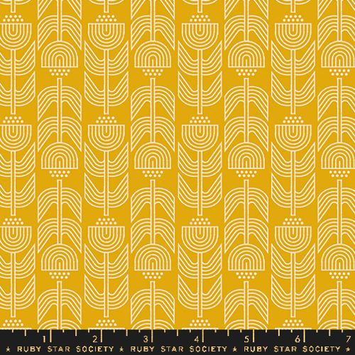 Woodland Park Fabric - Ironworks - Goldenrod PRE-ORDER SHIPS IN JANUARY (Half Yard Cut) by Rashida Coleman Hale with Ruby Star Society