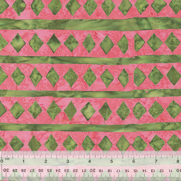 Stenographer's Notebook - Diamond, Watermelon, Batik (Half Yard Cut) from Marcia Derse with Anthology Fabrics