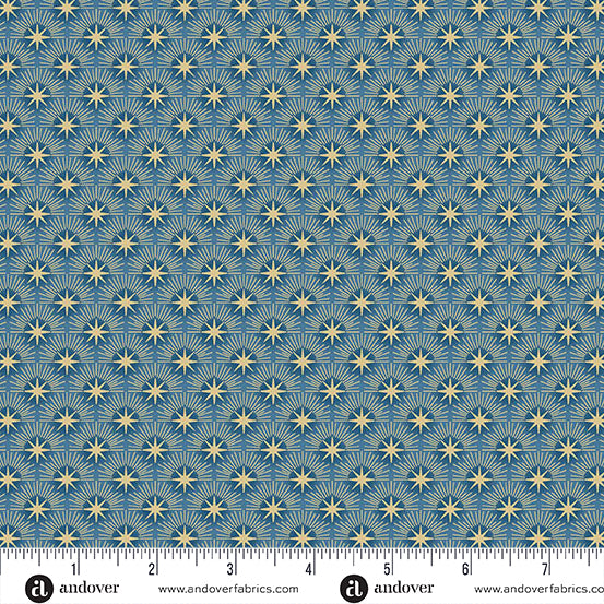 Luna by Makower UK PRE-ORDER SHIPS OCTOBER - Blue Glow (Half Yard Cut) with Andover Fabrics