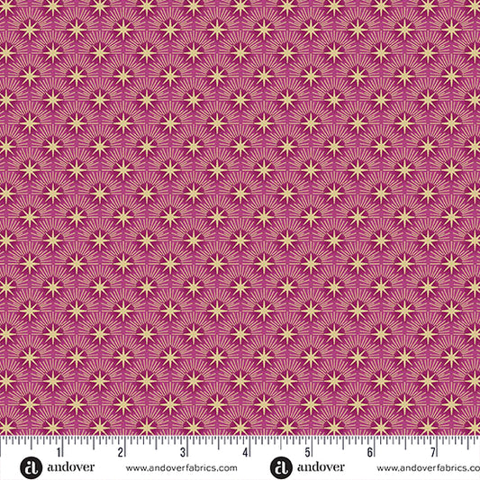 Luna by Makower UK PRE-ORDER SHIPS OCTOBER - Pink Glow (Half Yard Cut) with Andover Fabrics