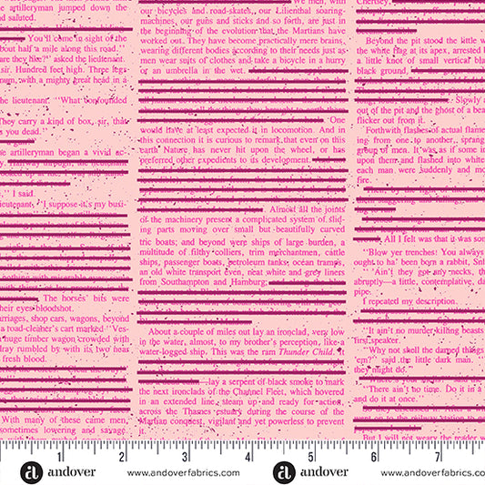 Scrawl - Redacted Redux in Flush PRE-ORDER SHIPS IN SEPTEMBER (Half Yard Cut) by Giucy Giuce with Andover Fabrics