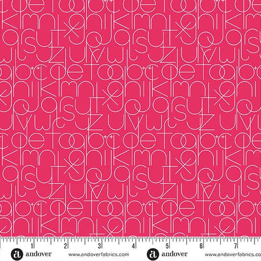 Soliloquy - Enough in Strawberry PRE-ORDER SHIPS IN SEPTEMBER (Half Yard Cut) by Alison Glass with Andover Fabrics