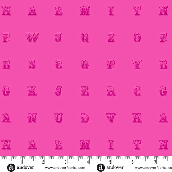 Soliloquy - Typeset in Rose PRE-ORDER SHIPS IN SEPTEMBER (Half Yard Cut) by Alison Glass with Andover Fabrics