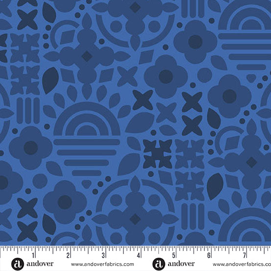 Sun Print 2025 - This & That - Navy PRE-ORDER SHIPS JANUARY 2025 by Alison Glass with Andover Fabrics