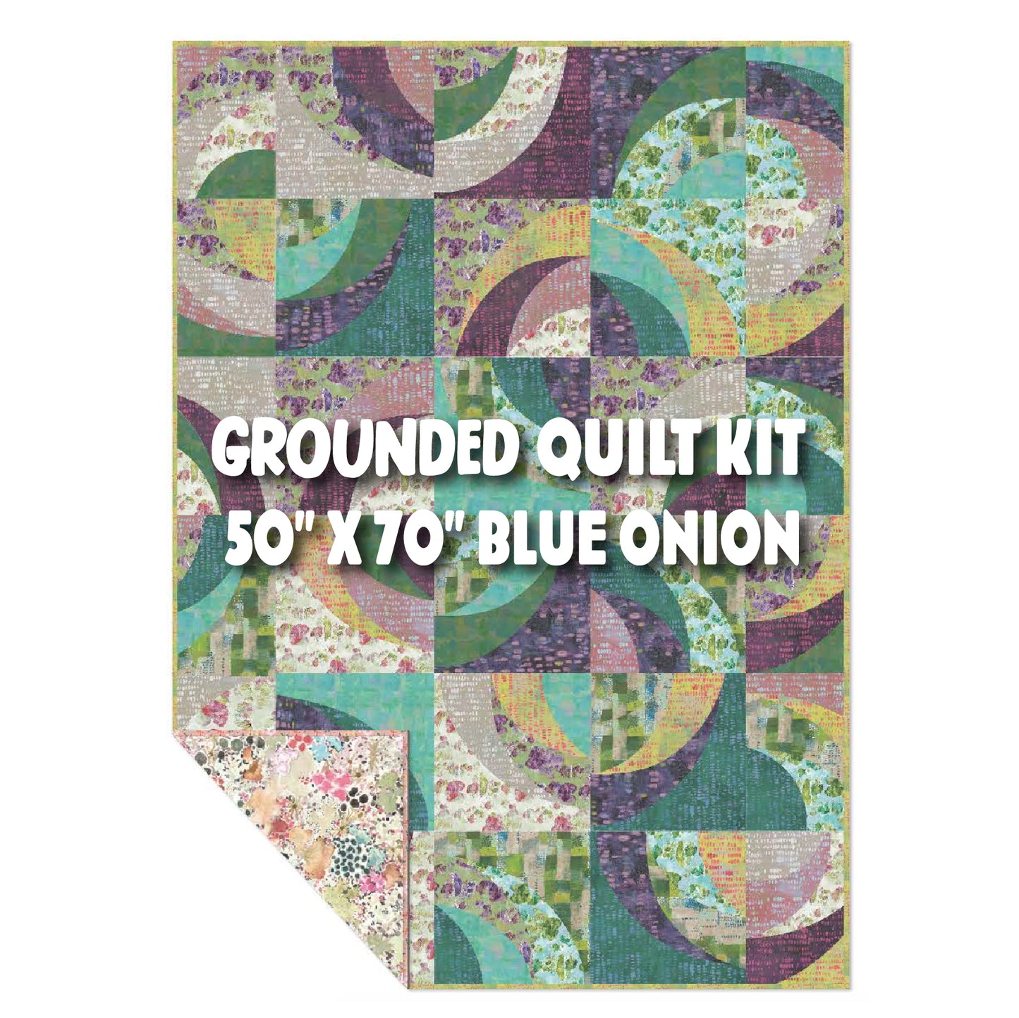 Grounded - Saginaw Street Quilts' Blue Onion 50" X 70" Quilt Kit by Maria Carluccio with Windham Fabrics