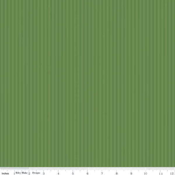 Stripes Fabric - 1/8" Tonal Stripe Clover PRE-ORDER SHIPS IN NOVEMBER by Riley Blake Designs