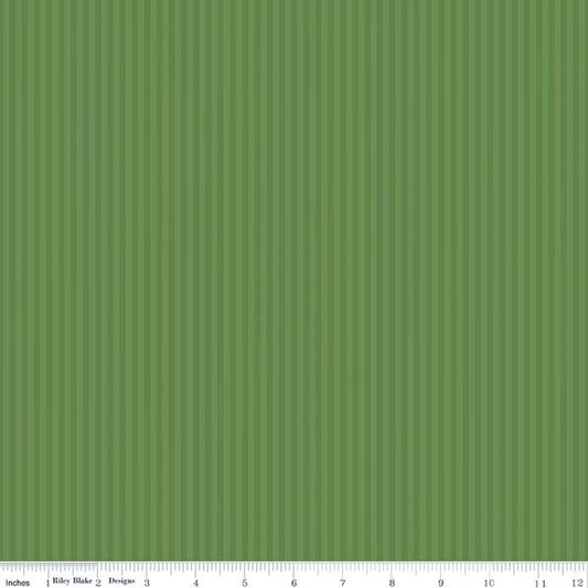 Stripes Fabric - 1/8" Tonal Stripe Clover PRE-ORDER SHIPS IN NOVEMBER by Riley Blake Designs