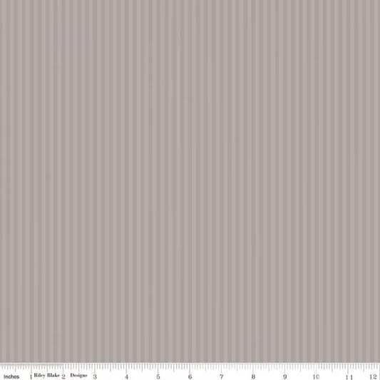 Stripes Fabric - 1/8" Tonal Stripe Gray PRE-ORDER SHIPS IN NOVEMBER by Riley Blake Designs