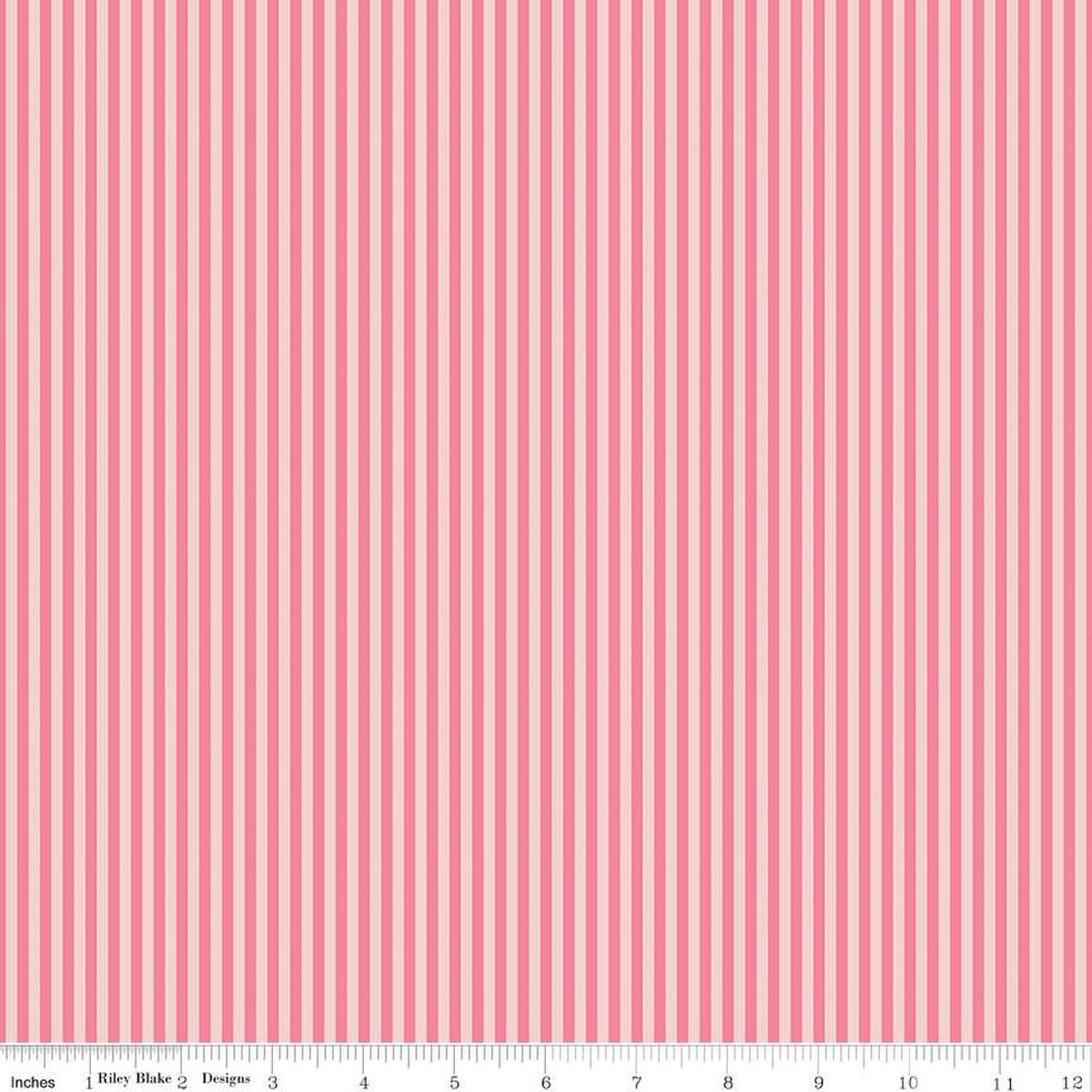 Stripes Fabric - 1/8" Tonal Stripe Sugar Pink by Riley Blake Designs