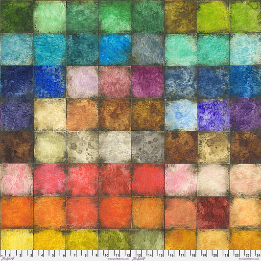 Eclectic Elements Colorblock Tiled - Multi - by Tim Holtz with Free Spirit Fabrics