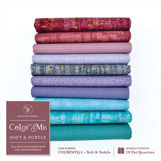 Color Me 10 Fat Quarter Bundle (Soft & Subtle) Cotton from Windham Fabrics