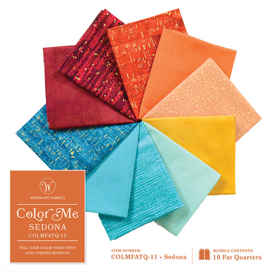 Color Me 10 Fat Quarter Bundle (Sedona) Baumwolle von Windham Fabrics