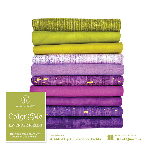 Color Me 10 Fat Quarter Bundle (Pfau) Baumwolle von Windham Fabrics