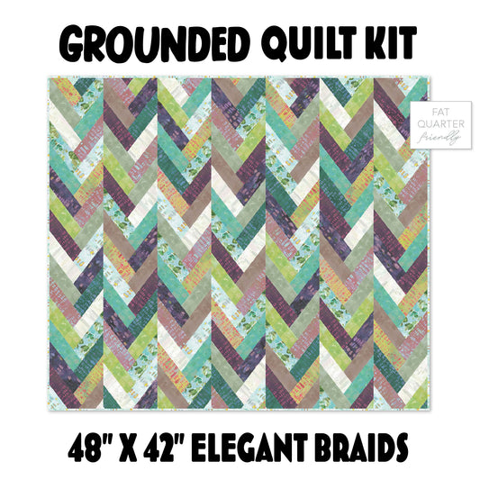 Grounded - Villa Rosa Designs' Elegant Braids 48" X 42" Quilt Kit by Maria Carluccio with Windham Fabrics