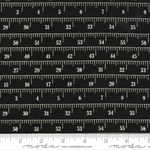 Measure Up Canvas - Black - by Moda Fabrics