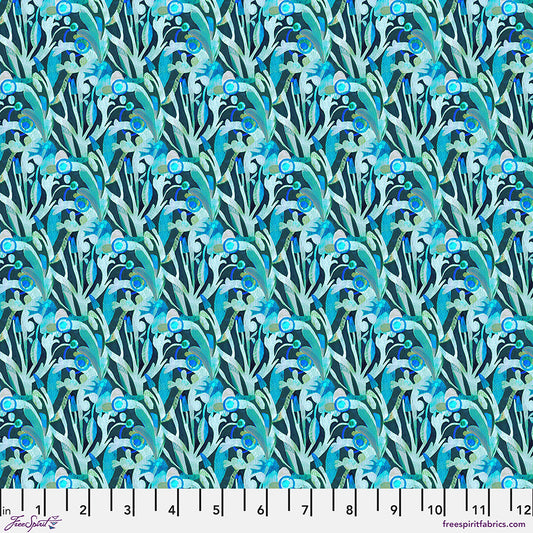 L'Heure Bleue - Tresor - Teal PRE-ORDER SHIPS JANUARY 2025 by Este MacLeod with Free Spirit Fabrics