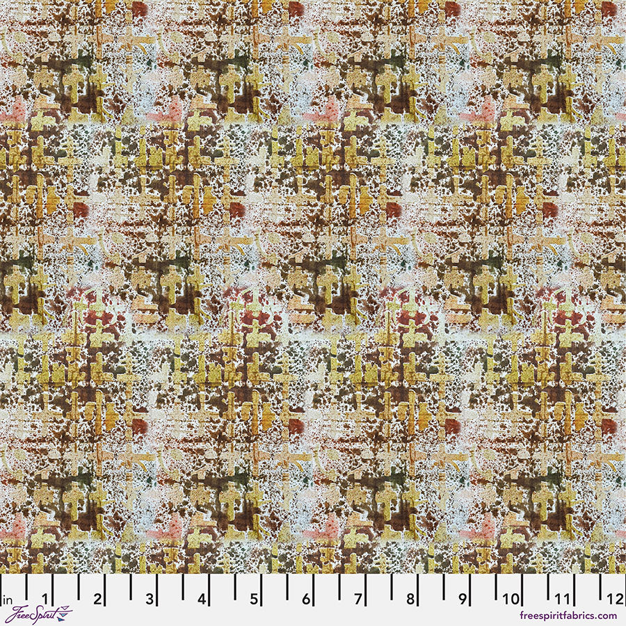 Live Out Loud Fabric - Interlace - Caramel (Half Yard Cut) by Seth Apter with Free Spirit