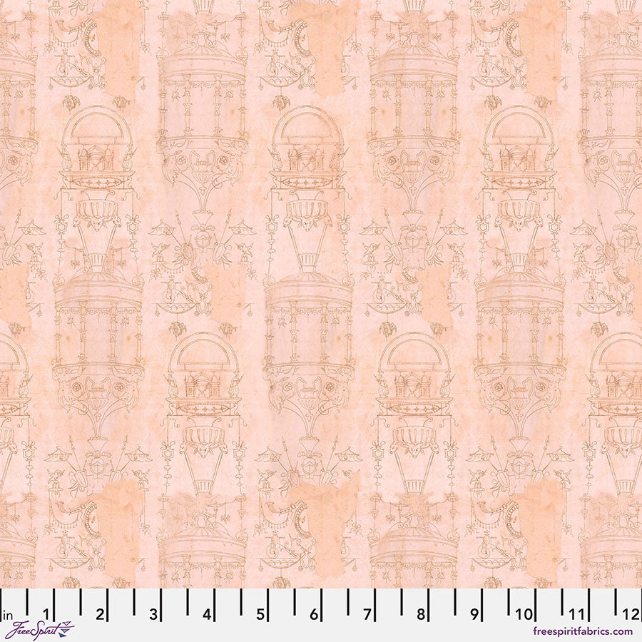 Eclectic Elements Palette Pink - Pink Toile PRE-ORDER SHIPS IN OCTOBER (Half Yard Cut) by Tim Holtz with Free Spirit Fabrics