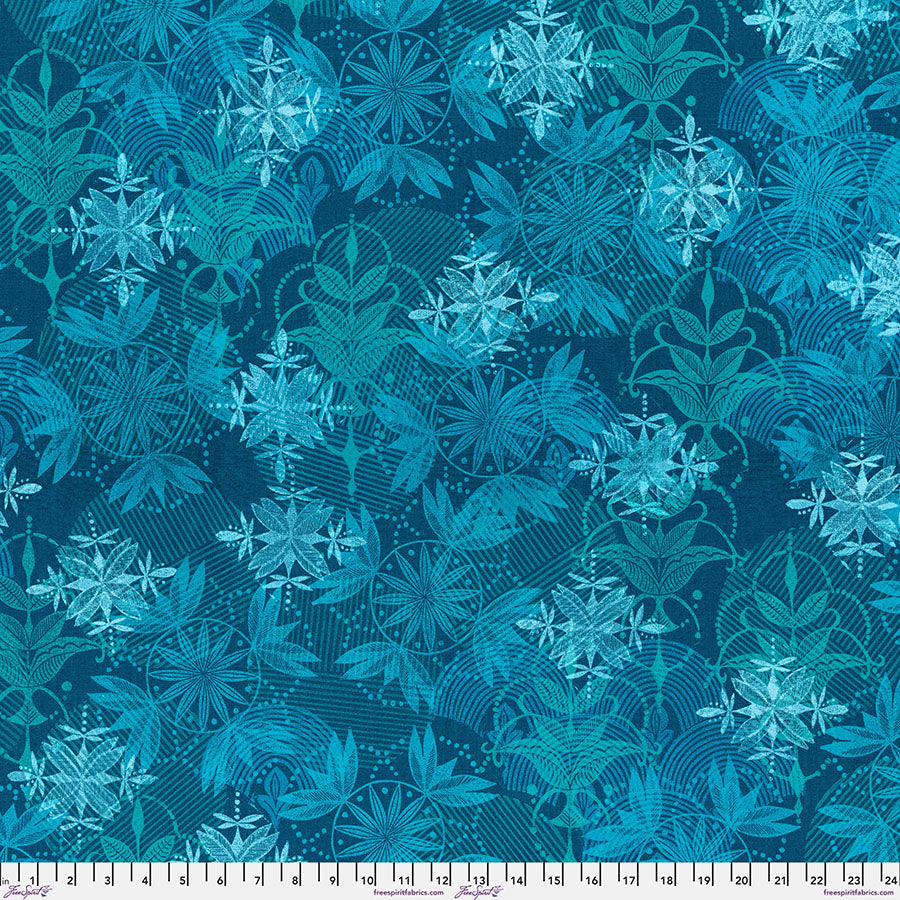 Grace Fabric - Serene - Peacock (Half Yard Cut) by Valori Wells with Free Spirit