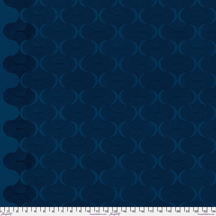 Grace Fabric - Mindful - Indigo (Half Yard Cut) by Valori Wells with Free Spirit