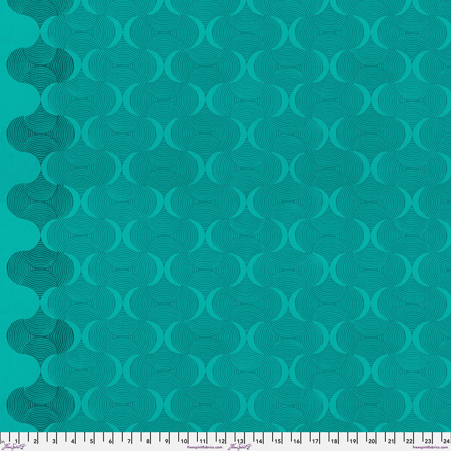 Grace Fabric - Mindful - Teal (Half Yard Cut) by Valori Wells with Free Spirit