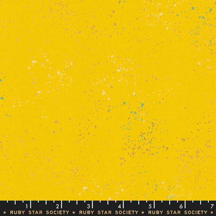 Speckled Metallic Fabric - Sunshine (Half Yard Cut) - by Rashida Coleman Hale with Ruby Star Society