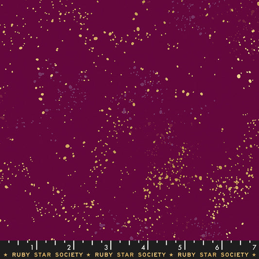 Speckled Metallic Fabric - Purple Velvet (Half Yard Cut) - by Rashida Coleman Hale with Ruby Star Society