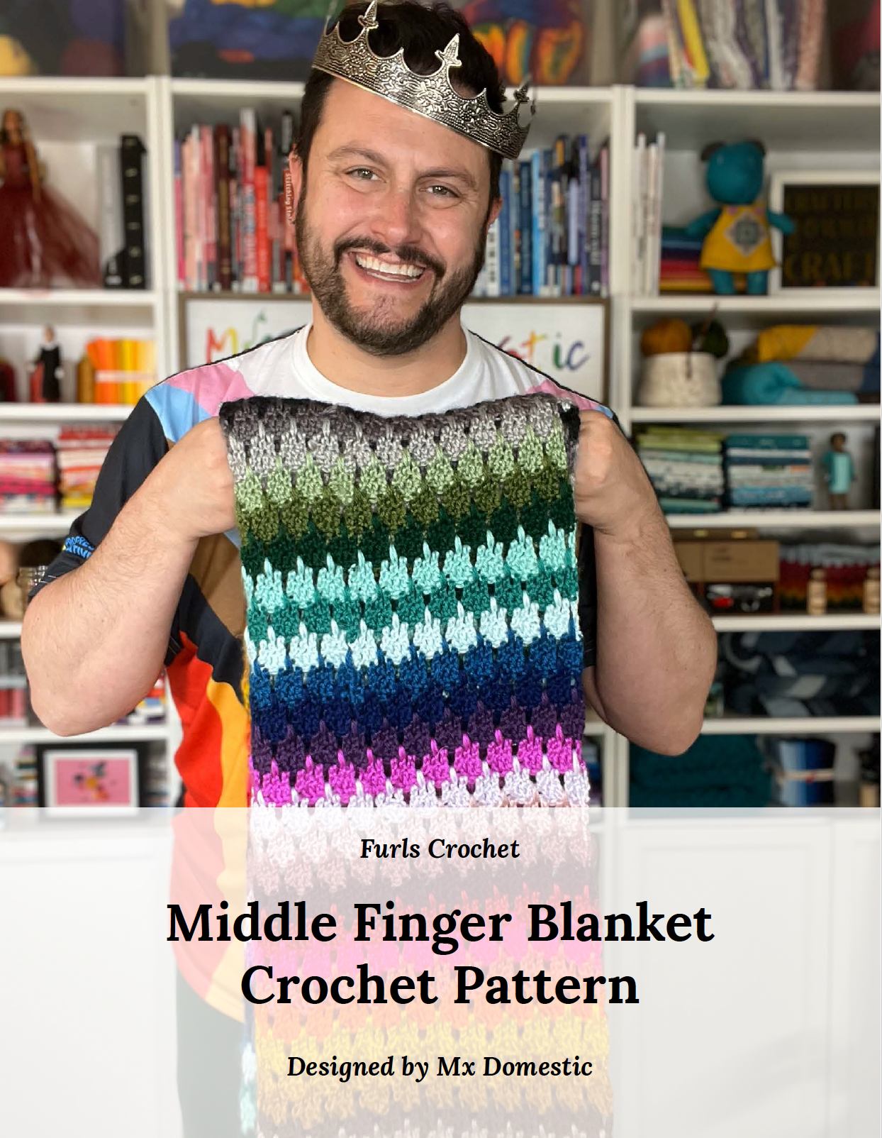 Middle Finger Blanket Crochet Pattern by Mx Domestic with Furls Crochet