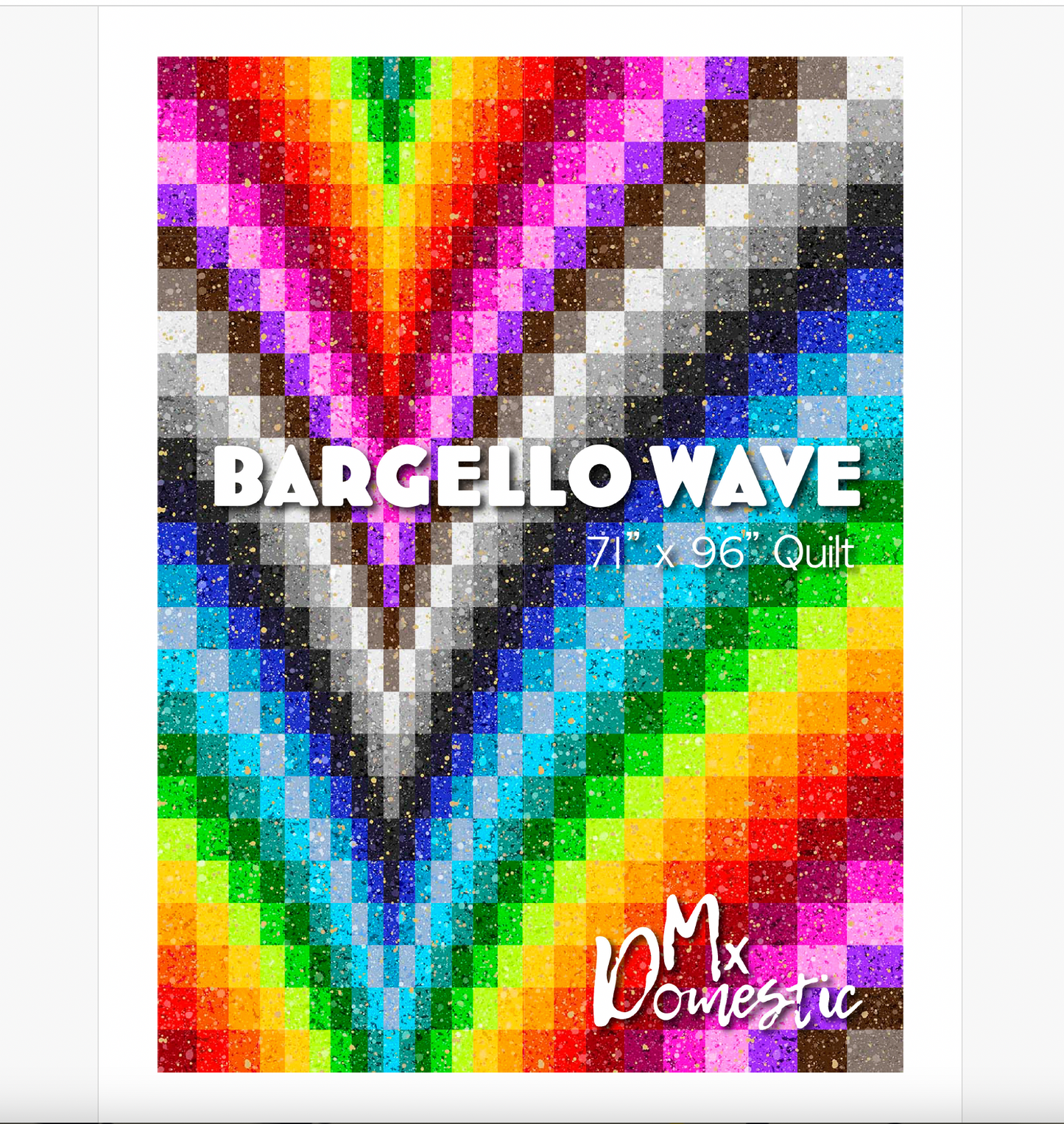 Steppmuster „Bargello Wave“ – Steppdecke oben, 180,3 x 244,8 cm – von Mx Domestic