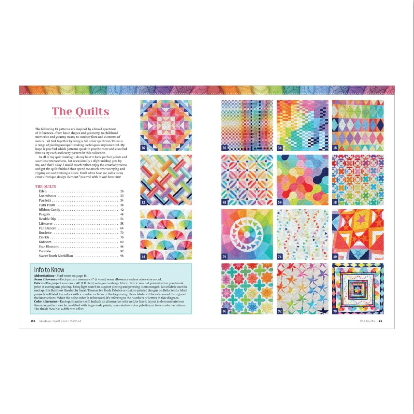 Rainbow Quilt Color Method Book by Sarah Thomas (Sariditty)