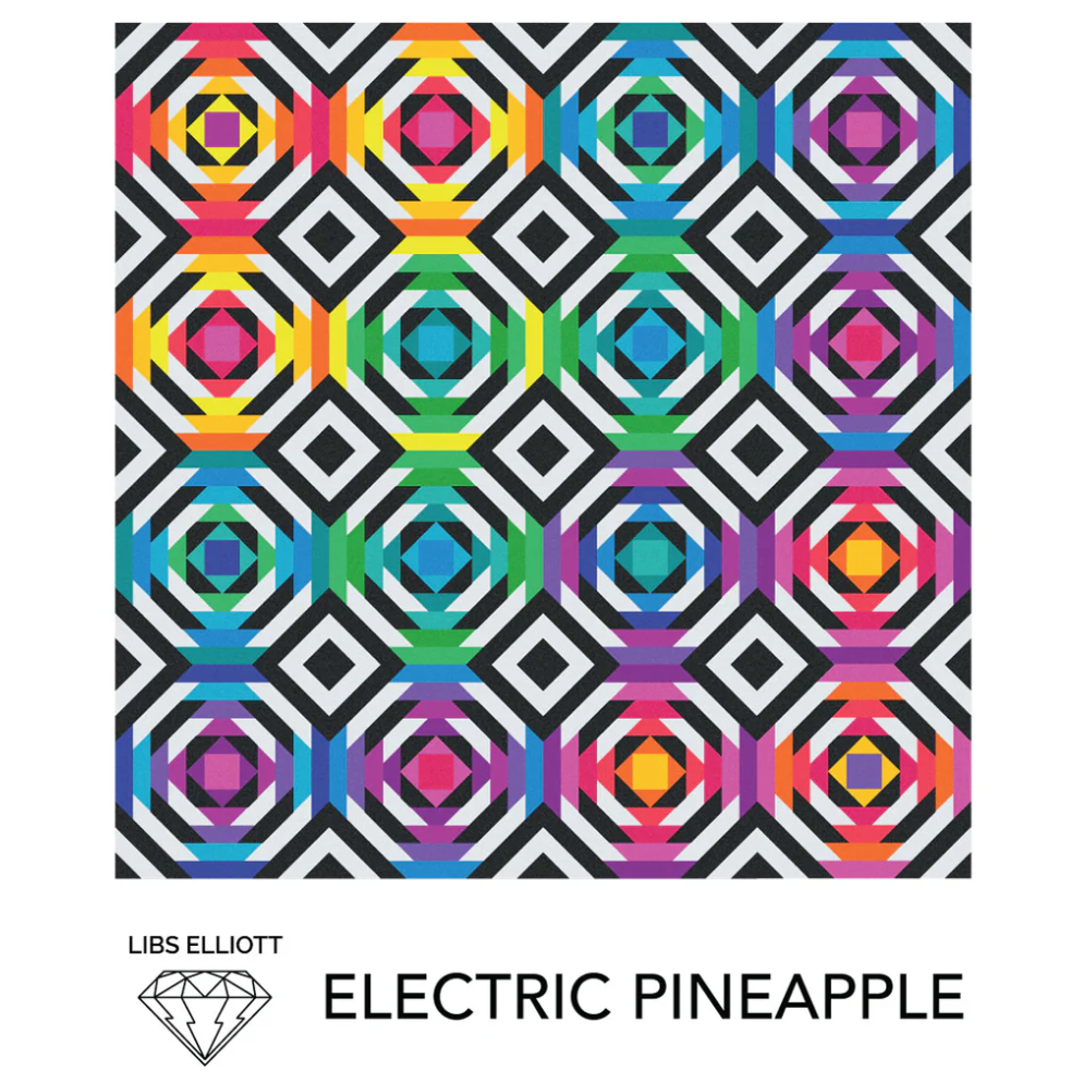 Electric Pineapple Quilt - Printed Pattern by Libs Elliott