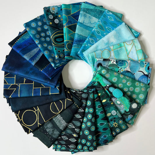 Ebb &amp; Flow, 20 Fat Quarter Bundle aus Baumwolle von Essoldo Design mit Windham Fabrics