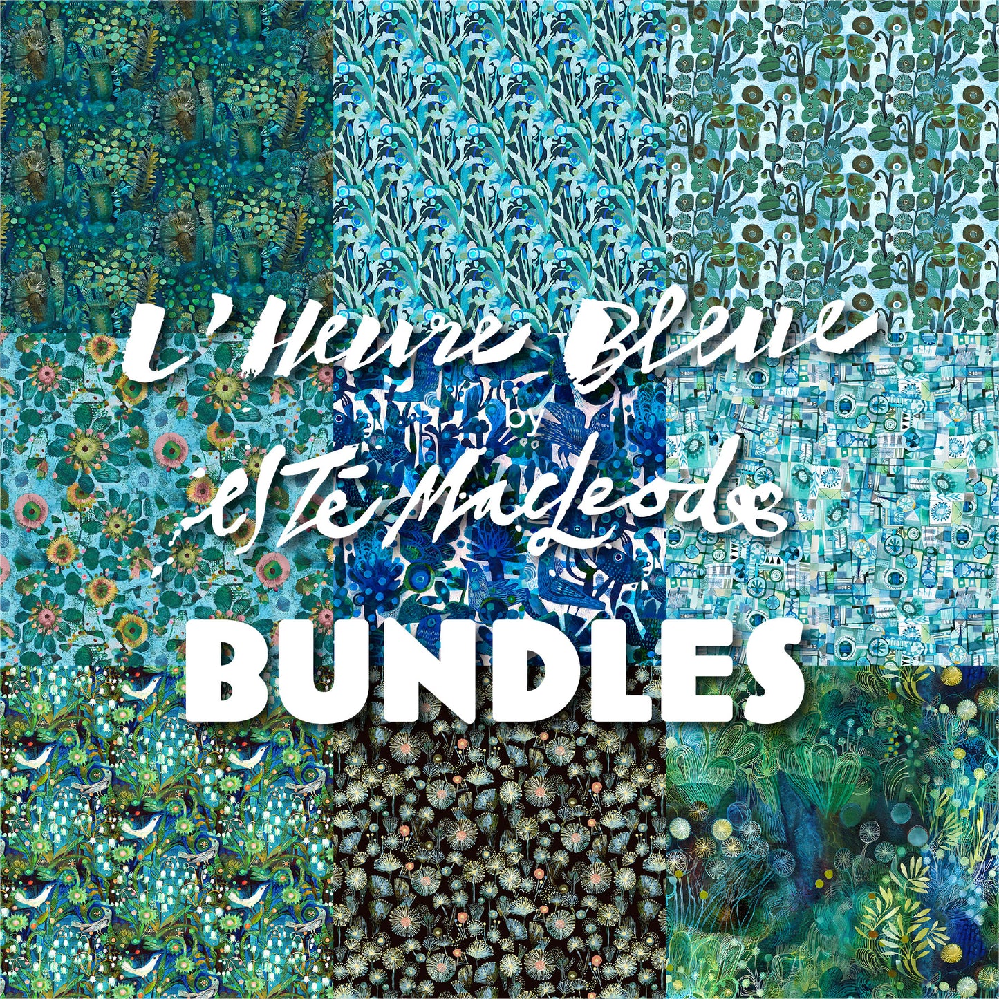 L'Heure Bleue Bundles PRE-ORDER SHIPS JANUARY 2025 by Este MacLeod with Free Spirit Fabrics