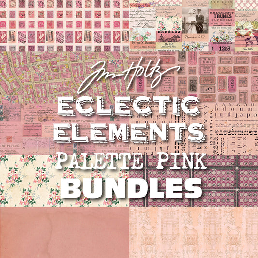 Eclectic Elements Palette Pink Bundles PRE-ORDER SHIPS IN NOVEMBER by Tim Holtz with Free Spirit Fabrics