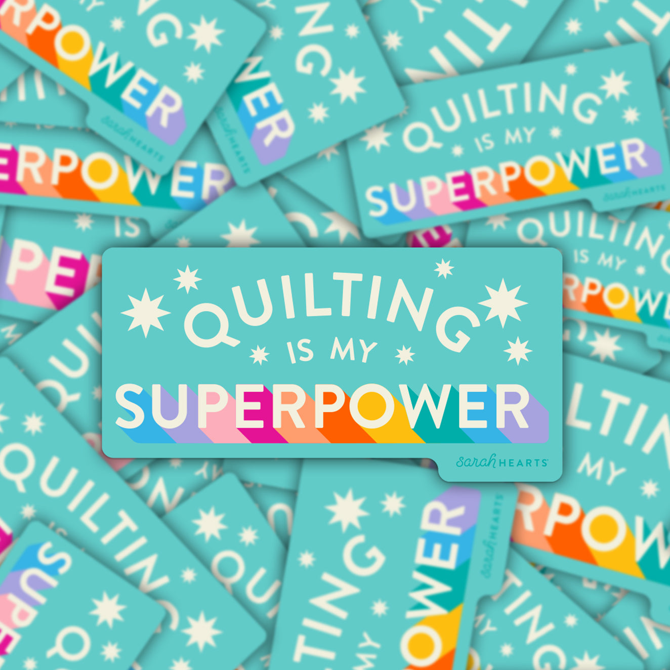 Sarah Hearts Quilting is my Superpower Sticker