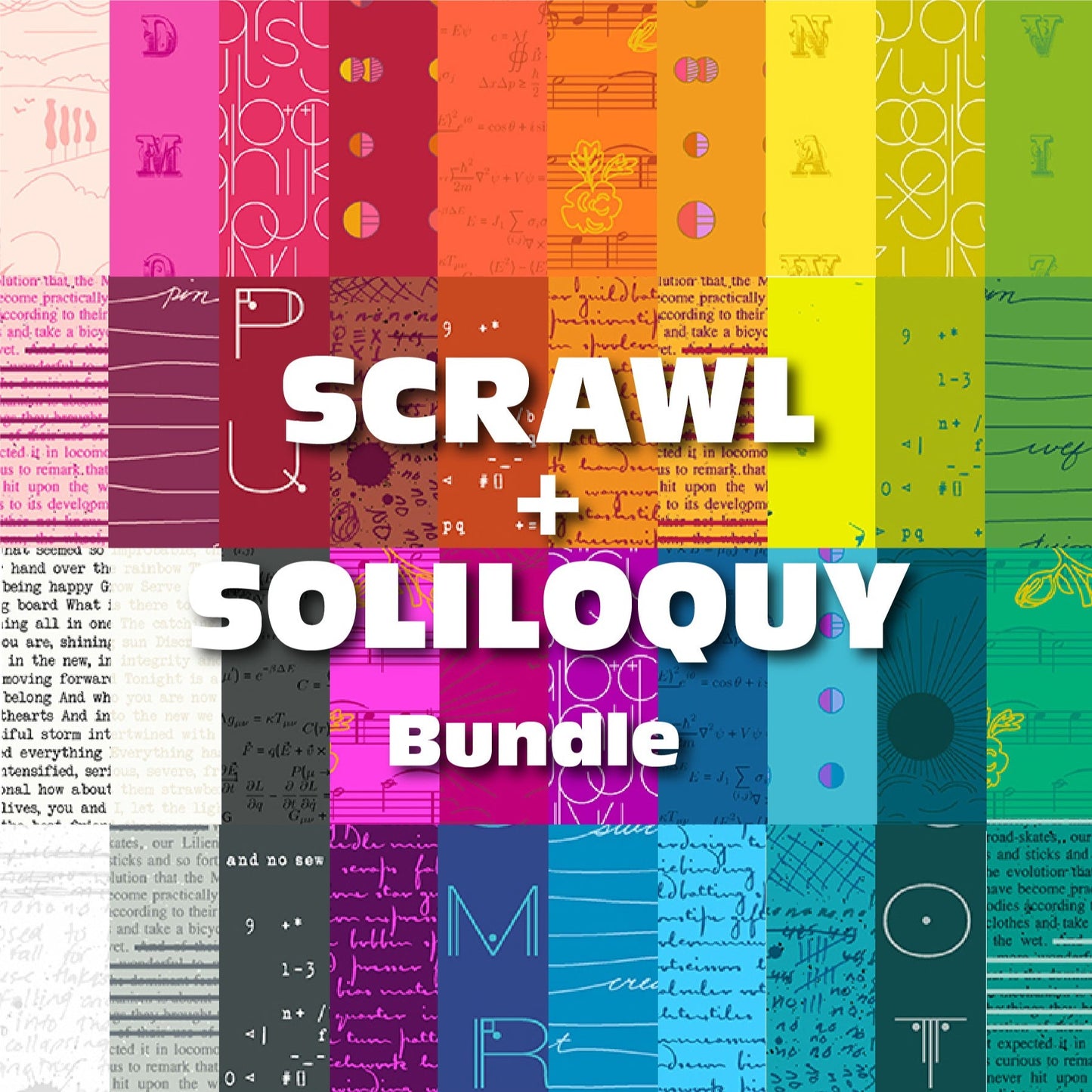 Scrawl & Soliloquy 40 Fabric Bundles PRE-ORDER SHIPS IN SEPTEMBER - by Giucy Giuce & Alison Glass with Andover Fabrics