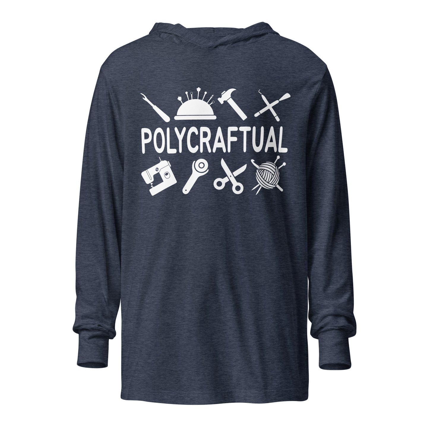 Polycraftual Langarm-T-Shirt mit Kapuze