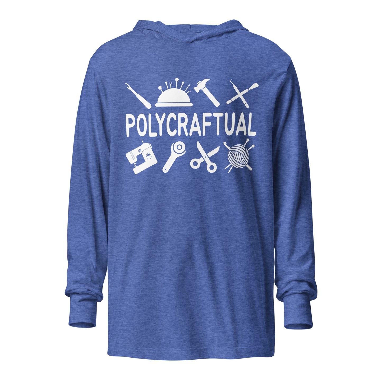 Polycraftual Langarm-T-Shirt mit Kapuze