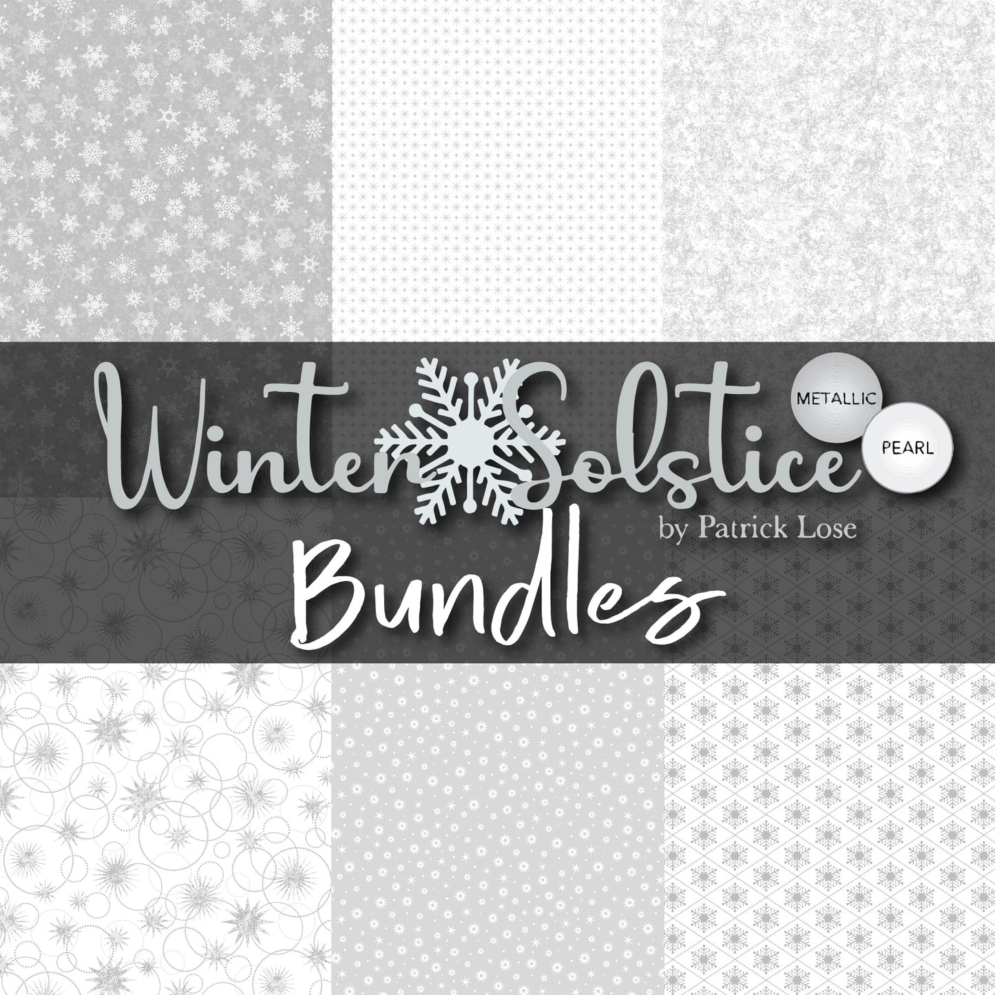 Winter Solstice Metallic Cotton Fabric Bundles from Patrick Lose Studios