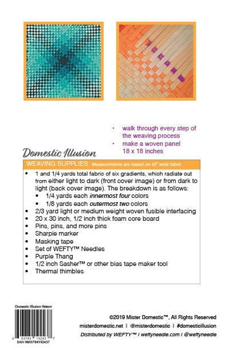 Domestic Illusion Weave Pattern - Fabric Weaving by Mx Domestic
