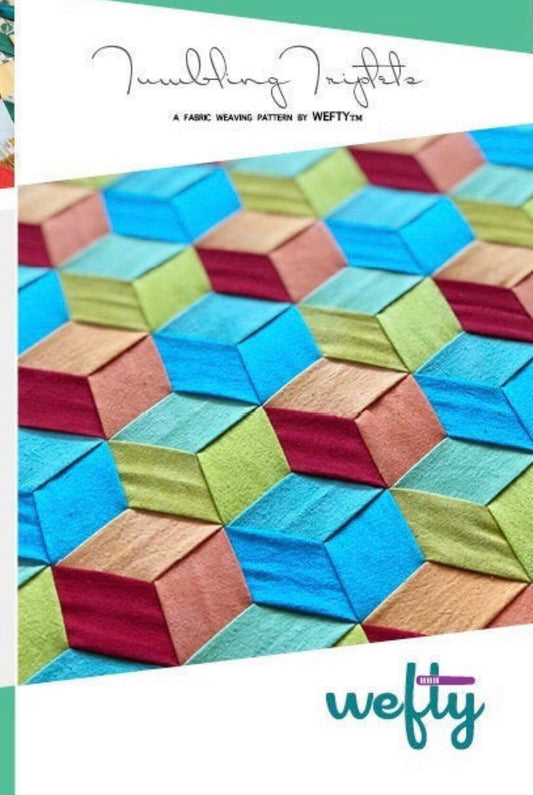 Tumbling Triplets: Fabric Weaving Pattern by WEFTY®