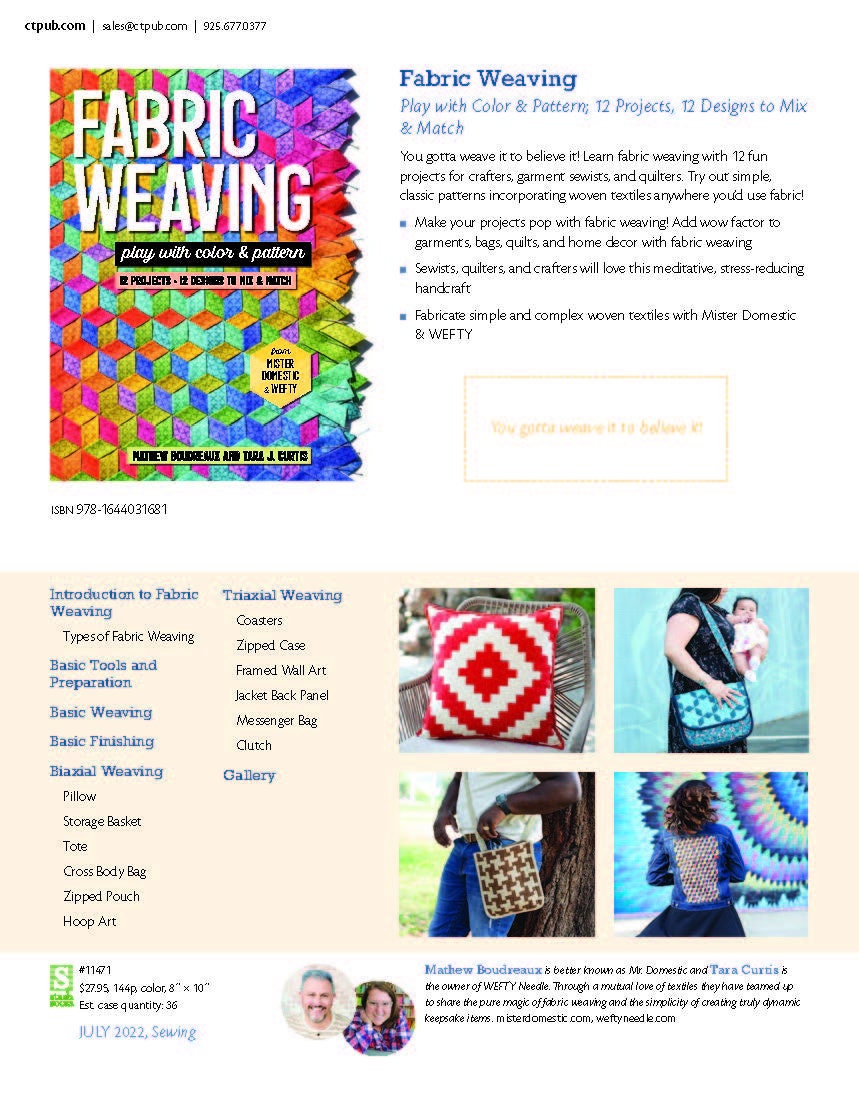 Fabric Weaving Book (PDF Version) by Mathew Boudreaux (of Mx Domestic) & Tara Curtis (of Wefty)