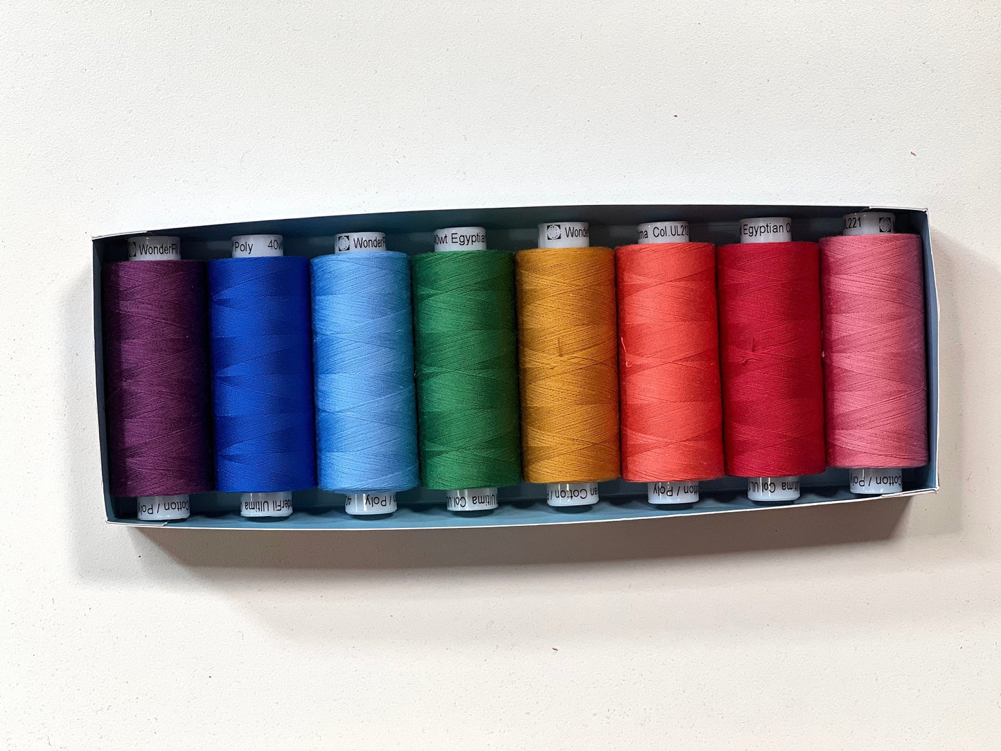 Mister Domestic’s Rainbow is my Favorite Color - Wonderfil Ultima Cotton-Wrapped Polyester Thread Pack