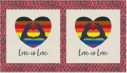 24" Love is Love Pride Panel Philadelphia - Love is Love Pride Fabrics - Mx Domestic